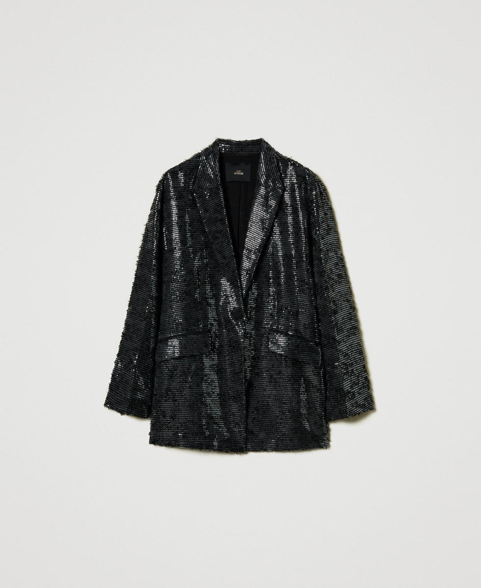 Blazer avec sequins all over Femme Noir TWINSET Milano