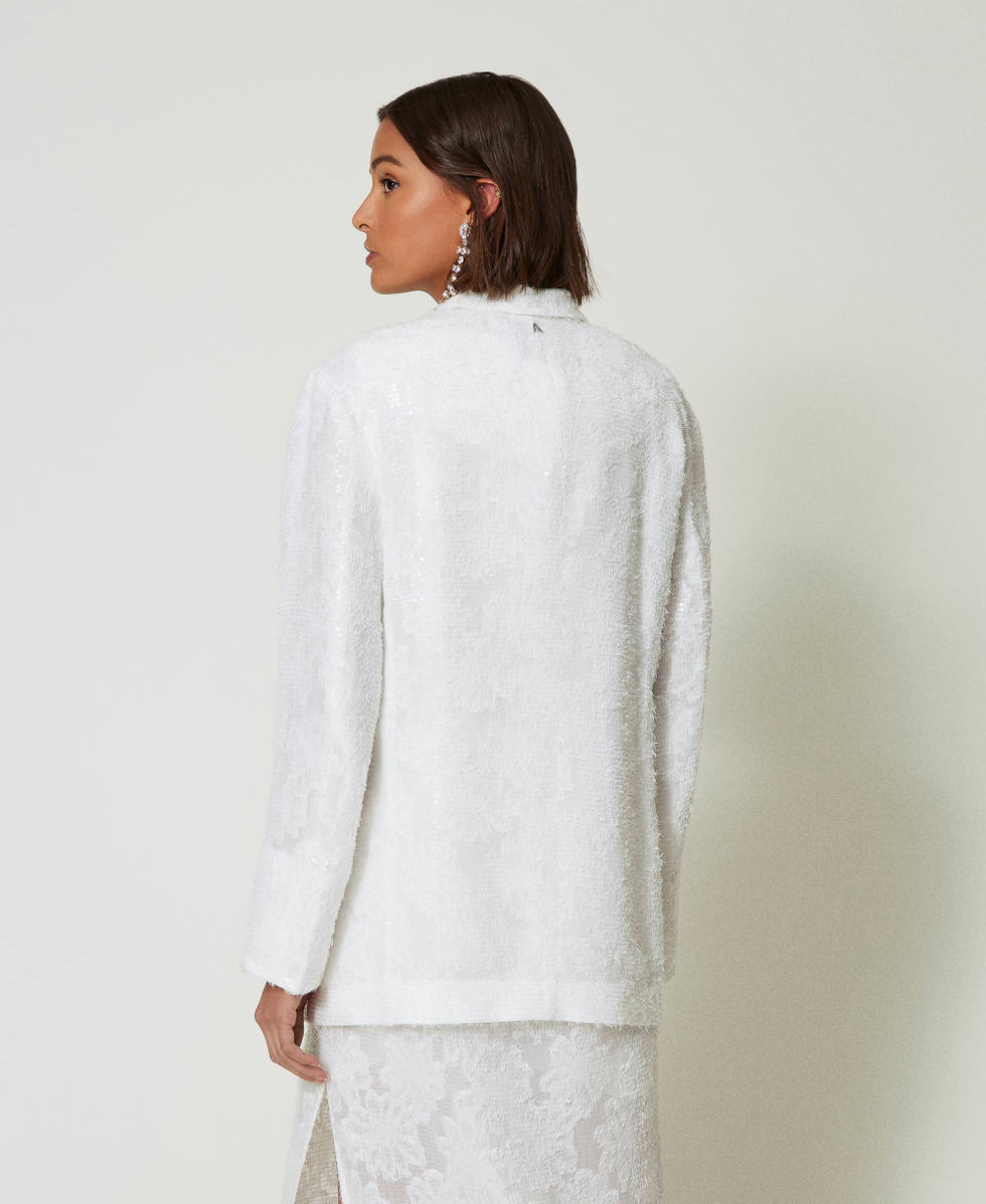 White sequin blazer outlet