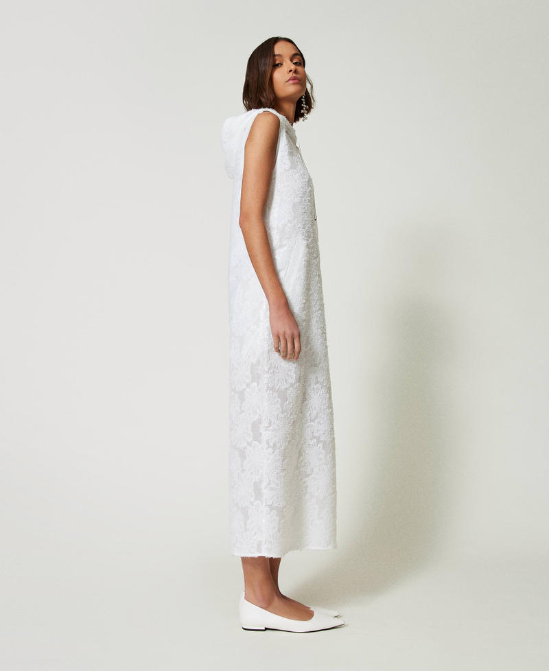 Abito lungo in full paillettes Bianco "Papers" Donna 242AP2011_00840_02