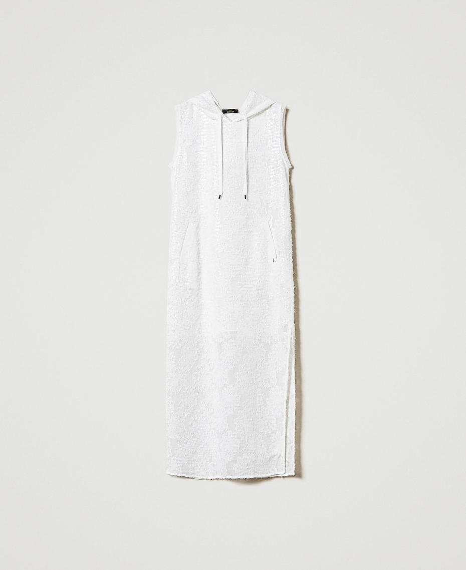 Abito lungo in full paillettes Bianco "Papers" Donna 242AP2011_00840_S0