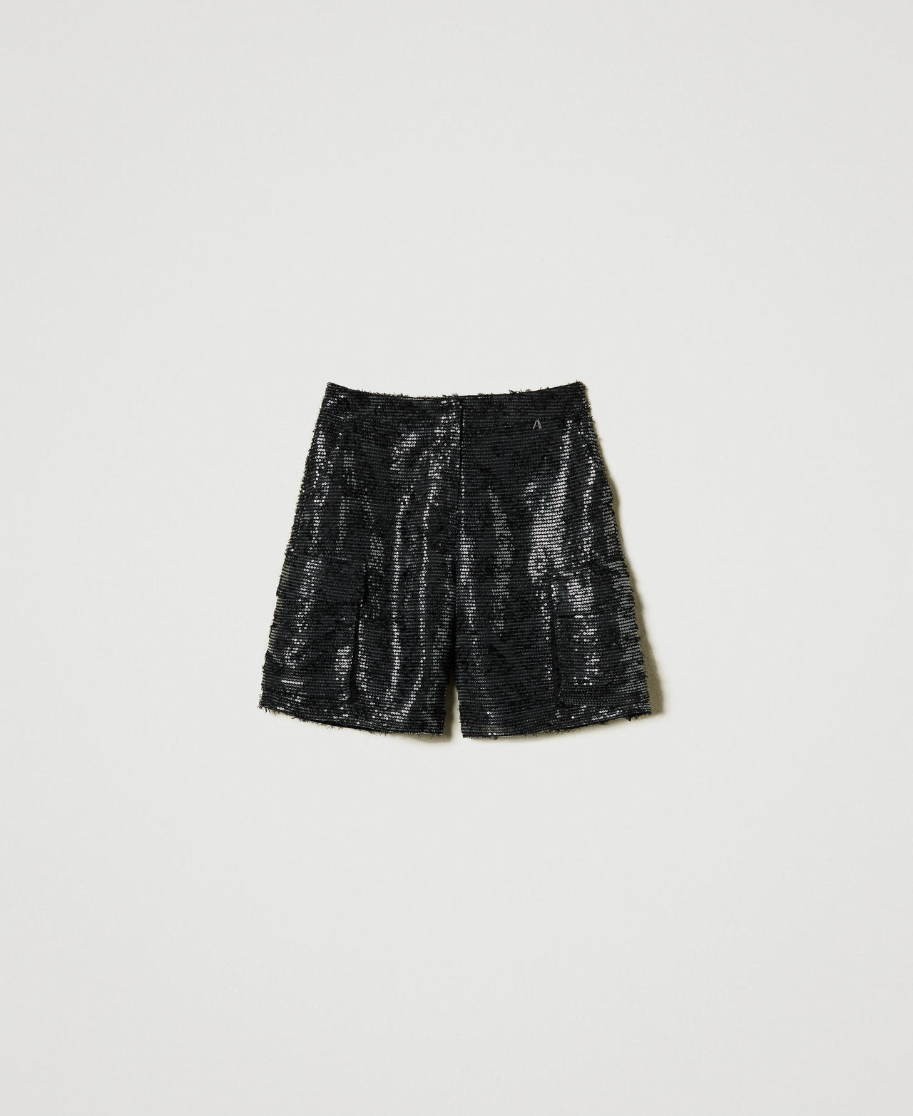 Full sequin shorts Black Woman 242AP2014_00006_0S