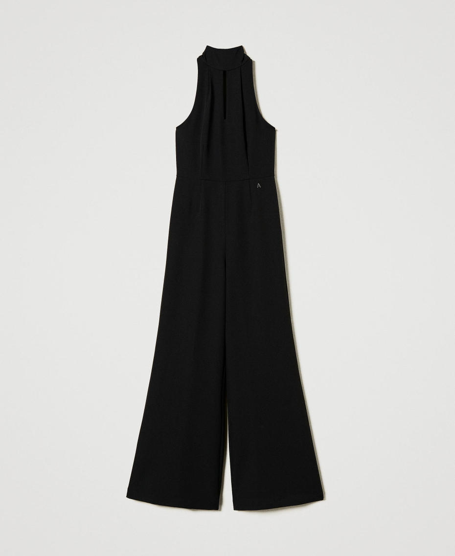 Tuta halter in crêpe cady