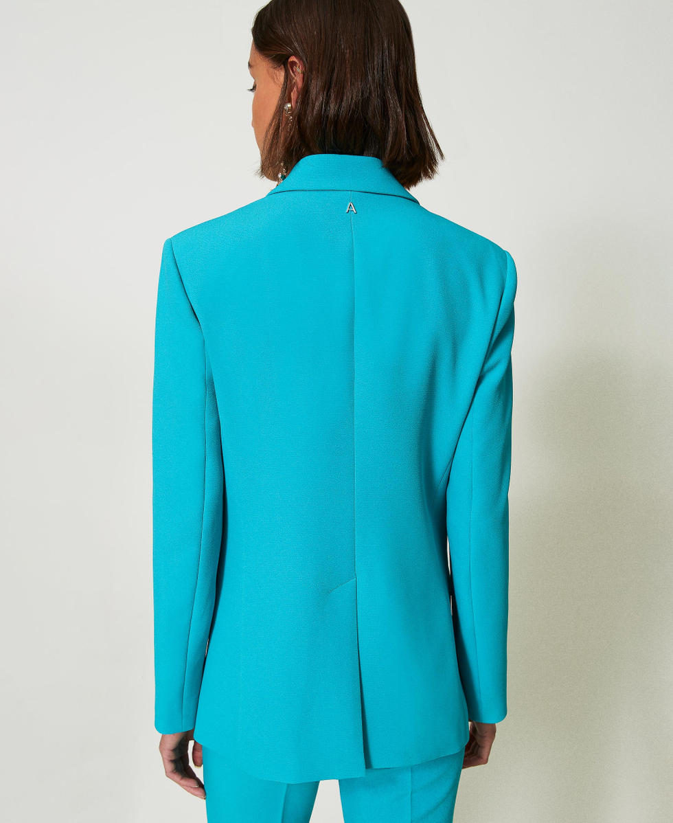 Blazer en crepe cady Femme Vert TWINSET Milano