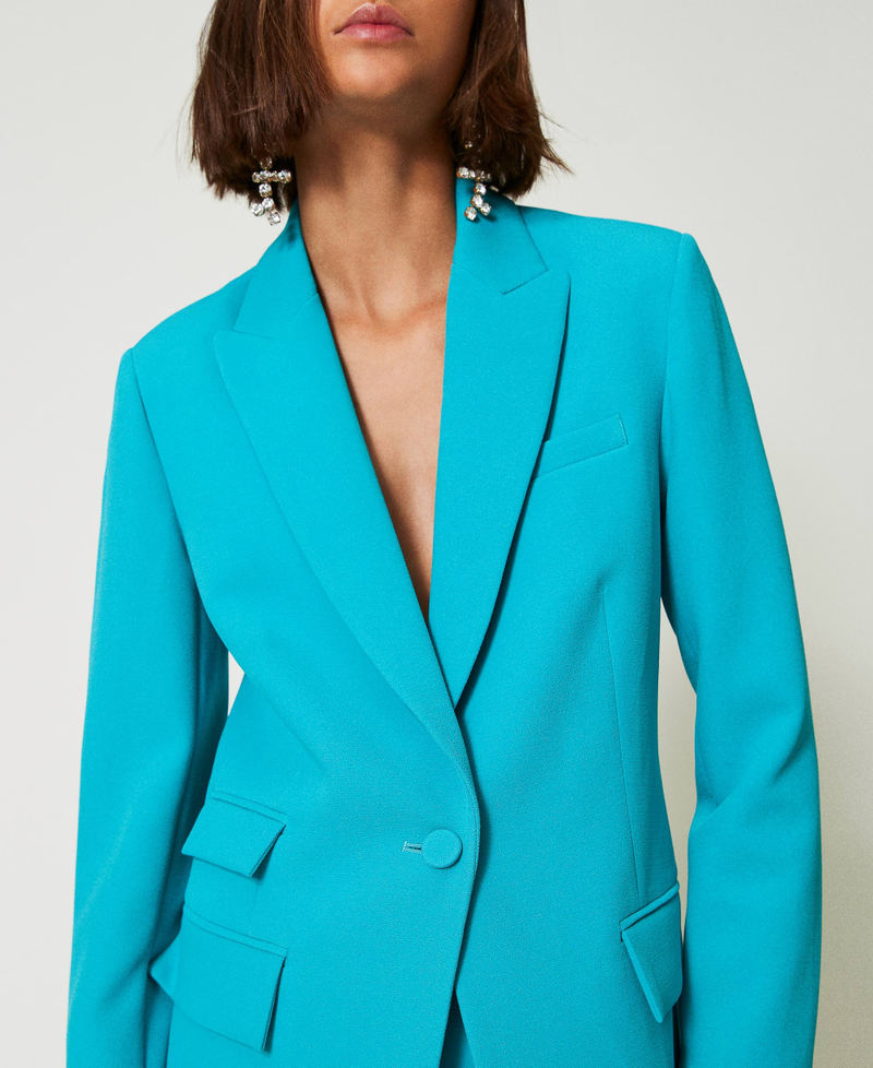Cady crêpe blazer Tropical Emerald Green Woman 242AP2046_11722_04