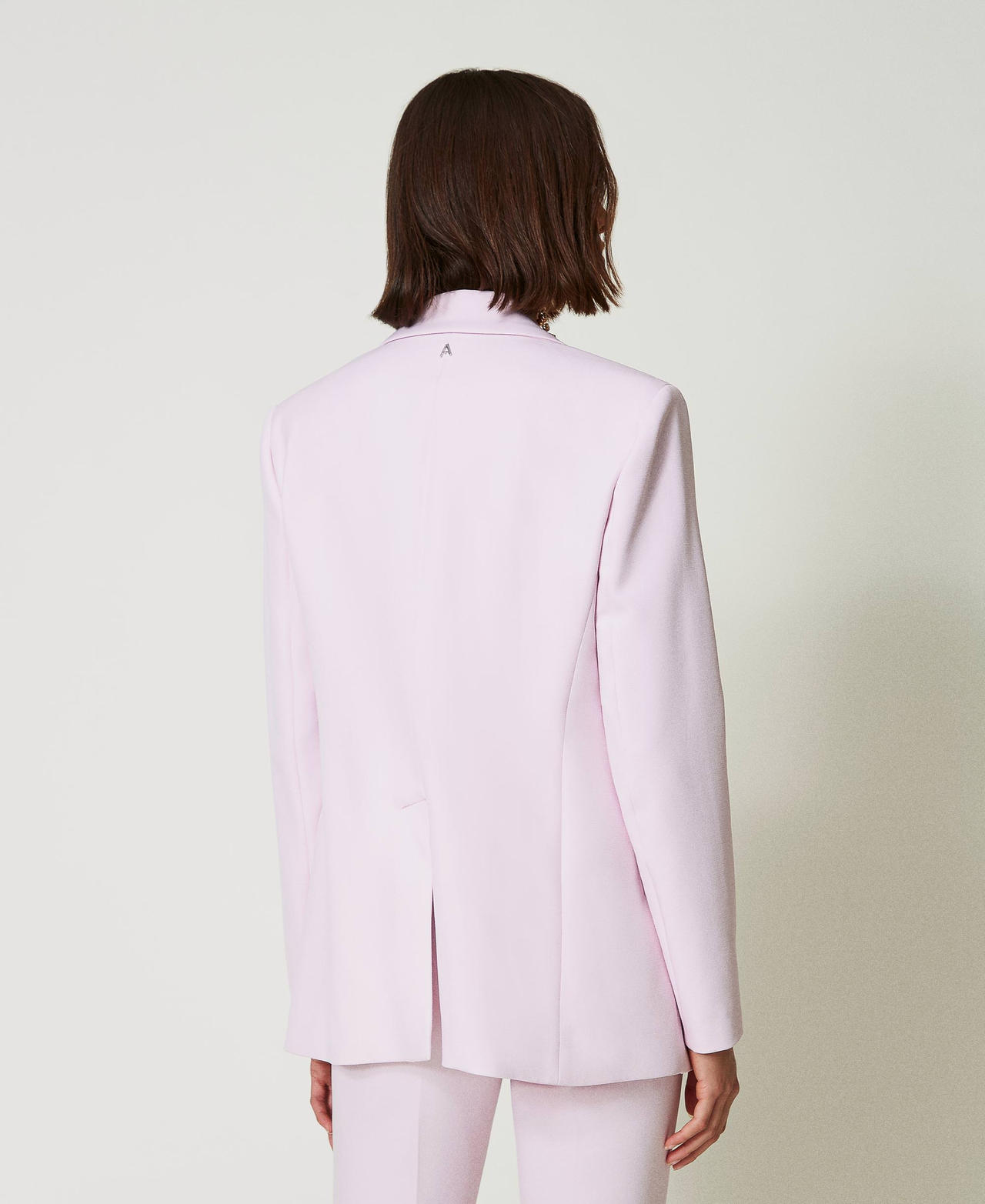 Cady crêpe blazer Pink Tulle Woman 242AP2046_11724_03