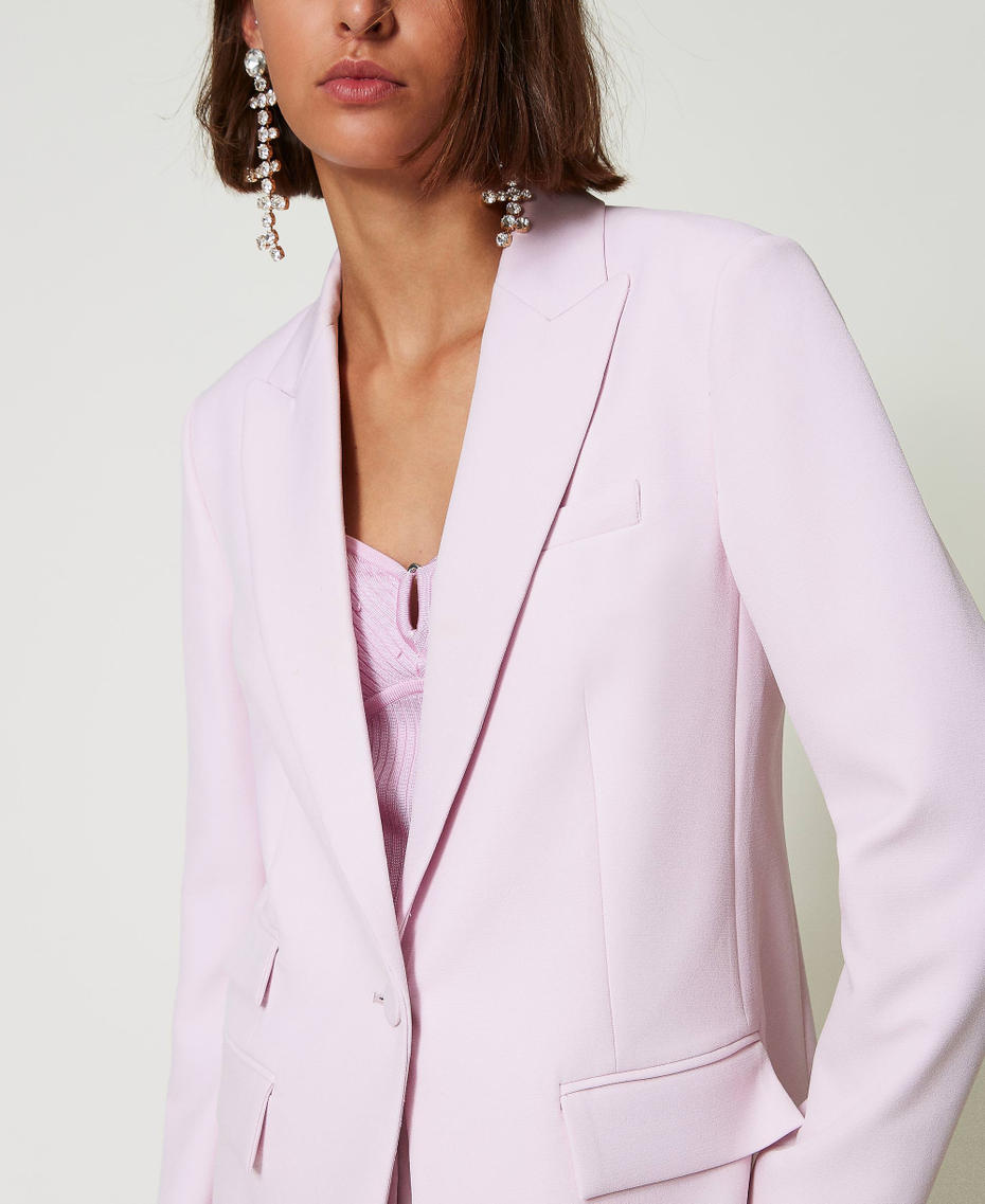 Giacca blazer in crêpe cady