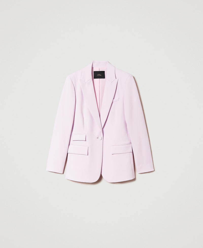 Cady crêpe blazer Pink Tulle Woman 242AP2046_11724_S0