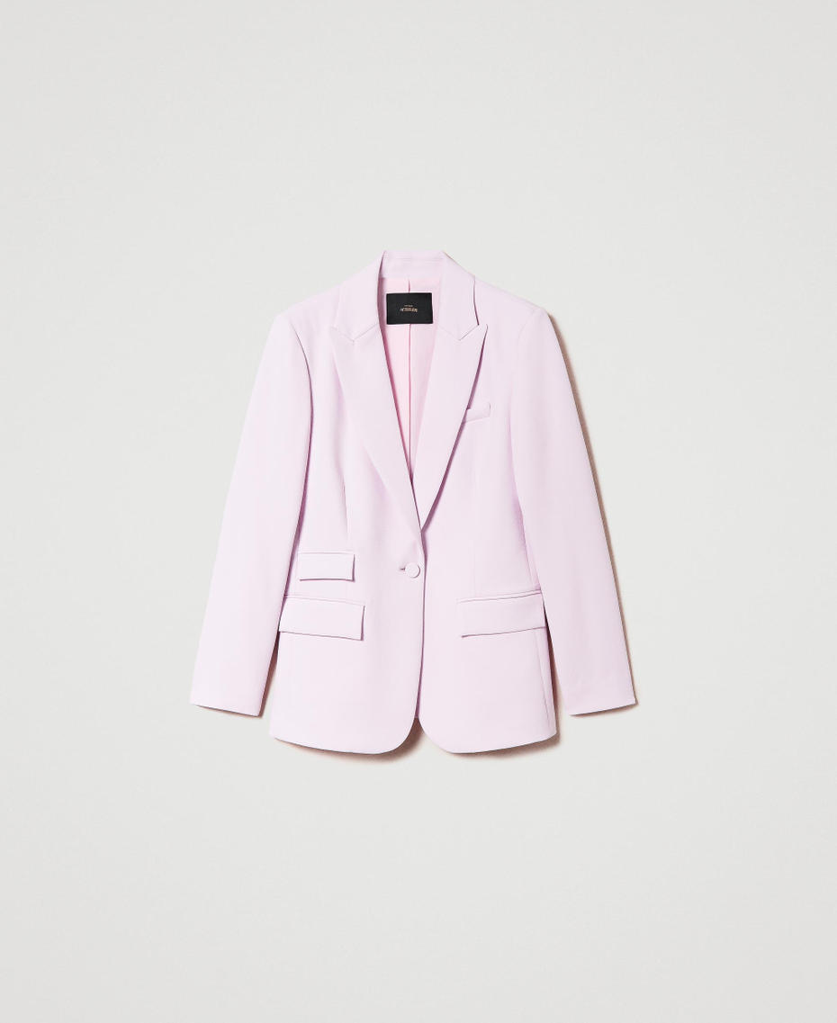 Cady crêpe blazer Pink Tulle Woman 242AP2046_11724_S0