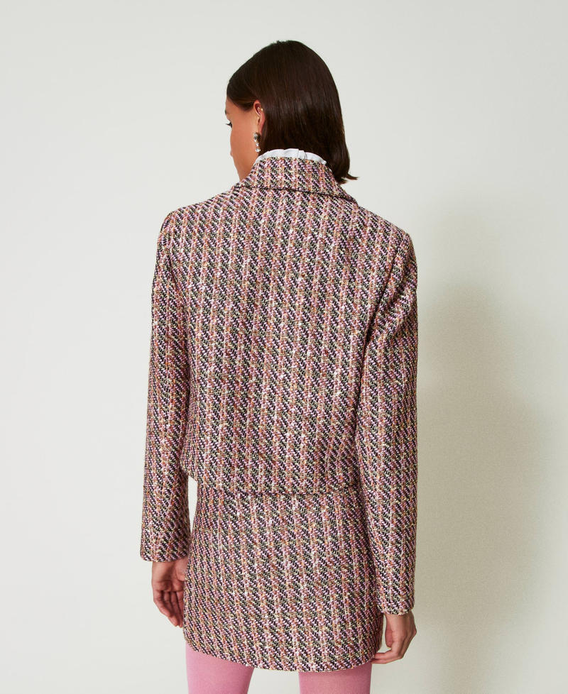 Giacca blazer in bouclé e lurex