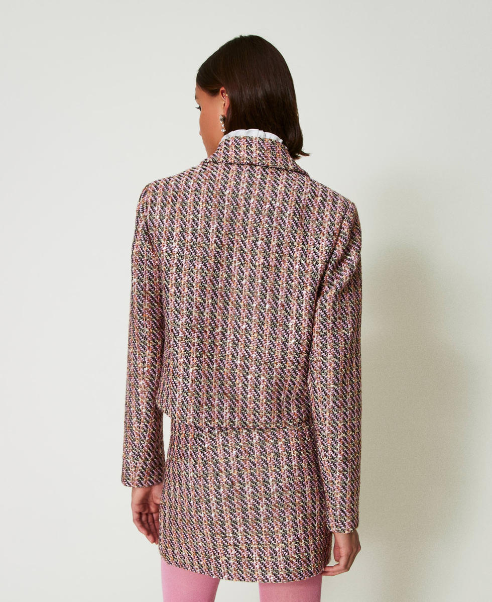 Boucl&eacute; and lurex blazer
