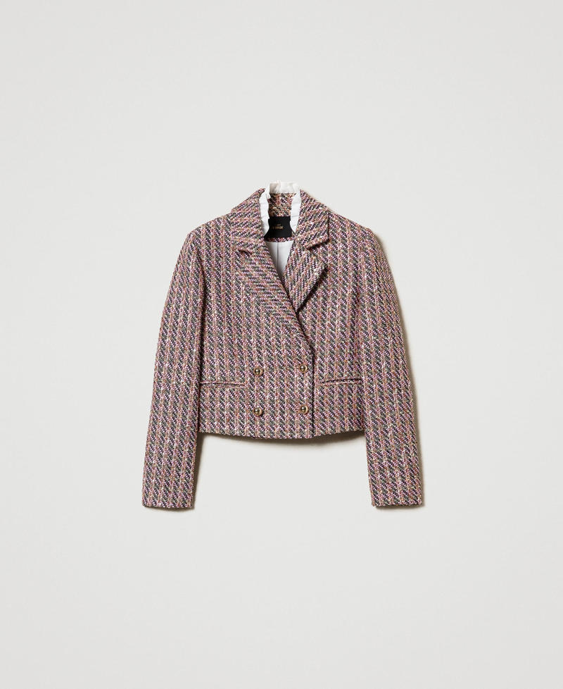 Giacca blazer in bouclé e lurex