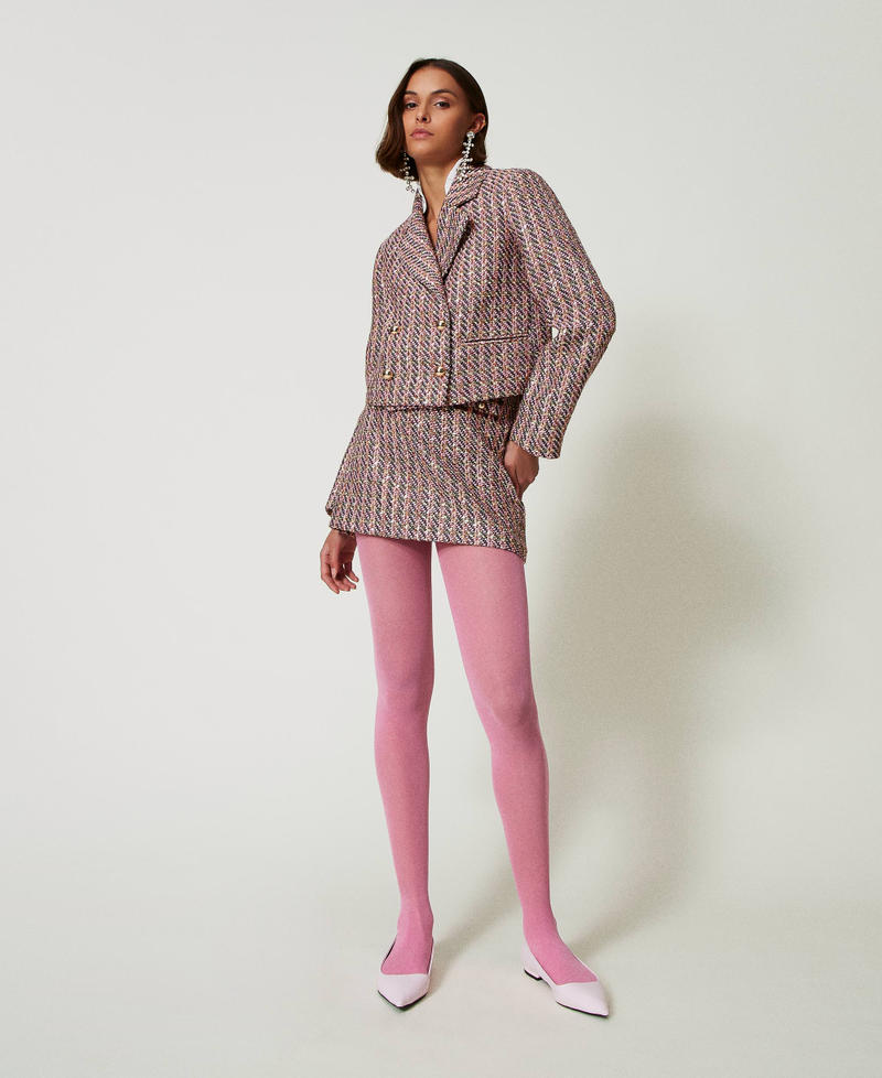 Giacca blazer in bouclé e lurex