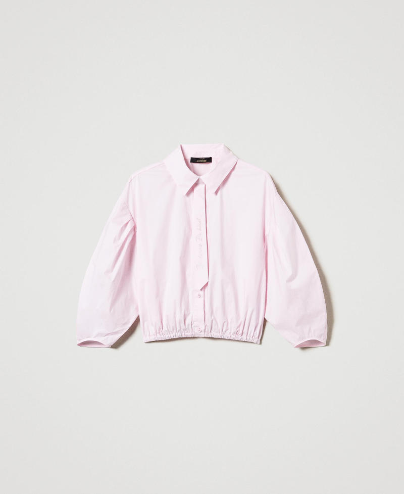 Camisa boxy con corbata Rosa &laquo;Pink Tulle&raquo; Mujer 242AP2131_11724_S0