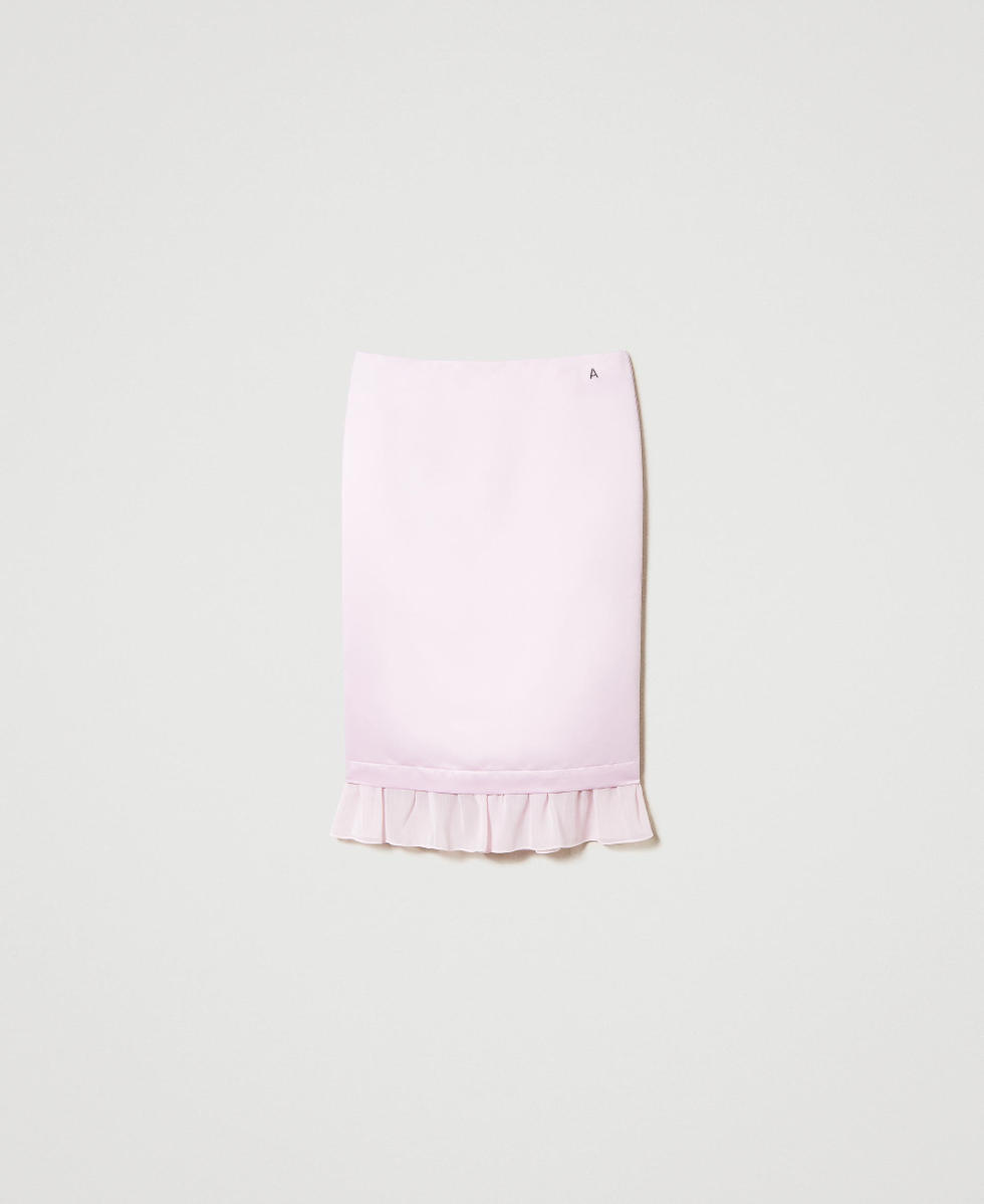 Midi duchesse skirt Pink Tulle Woman 242AP2244_11724_S0
