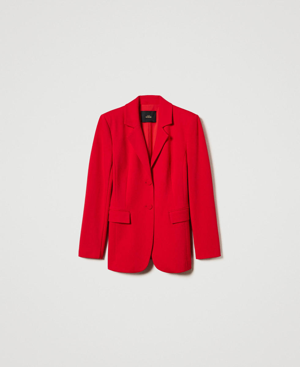 Blazer droit Fiery Red Femme 242AP2260_11720_S0