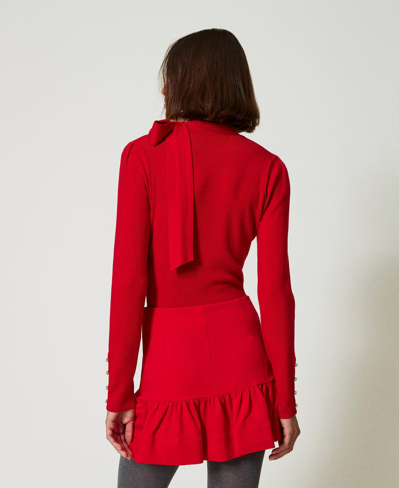 Miniskirt with flounce