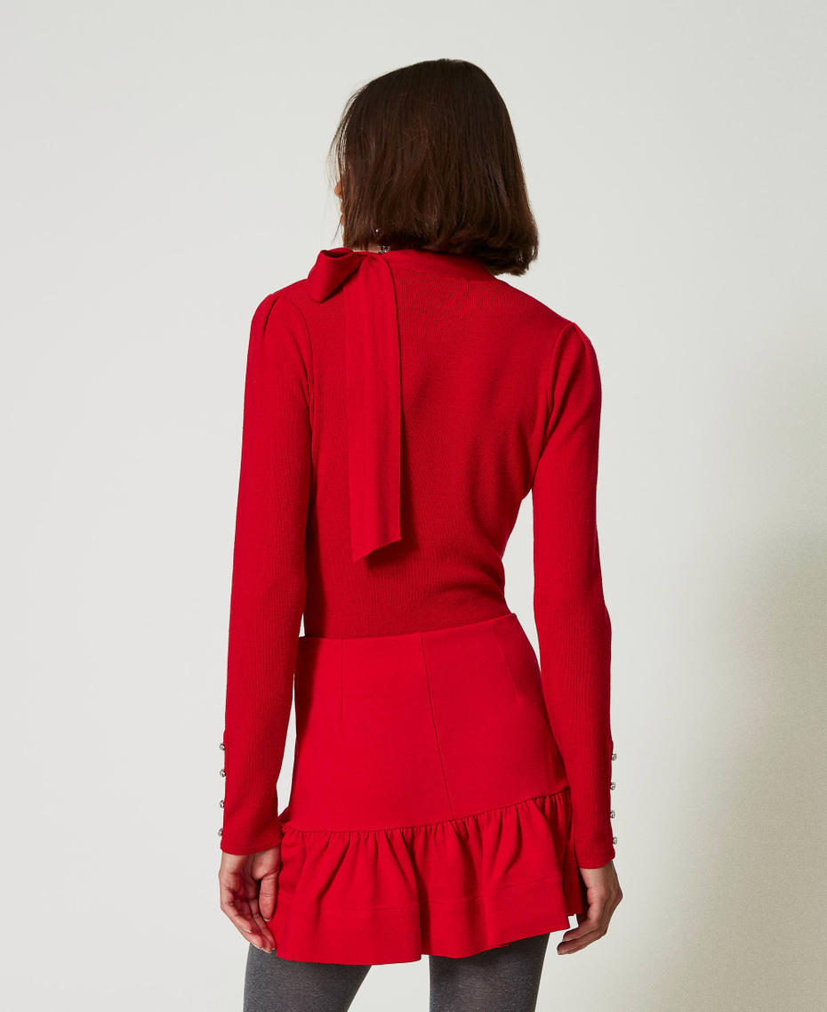 Miniskirt with flounce
