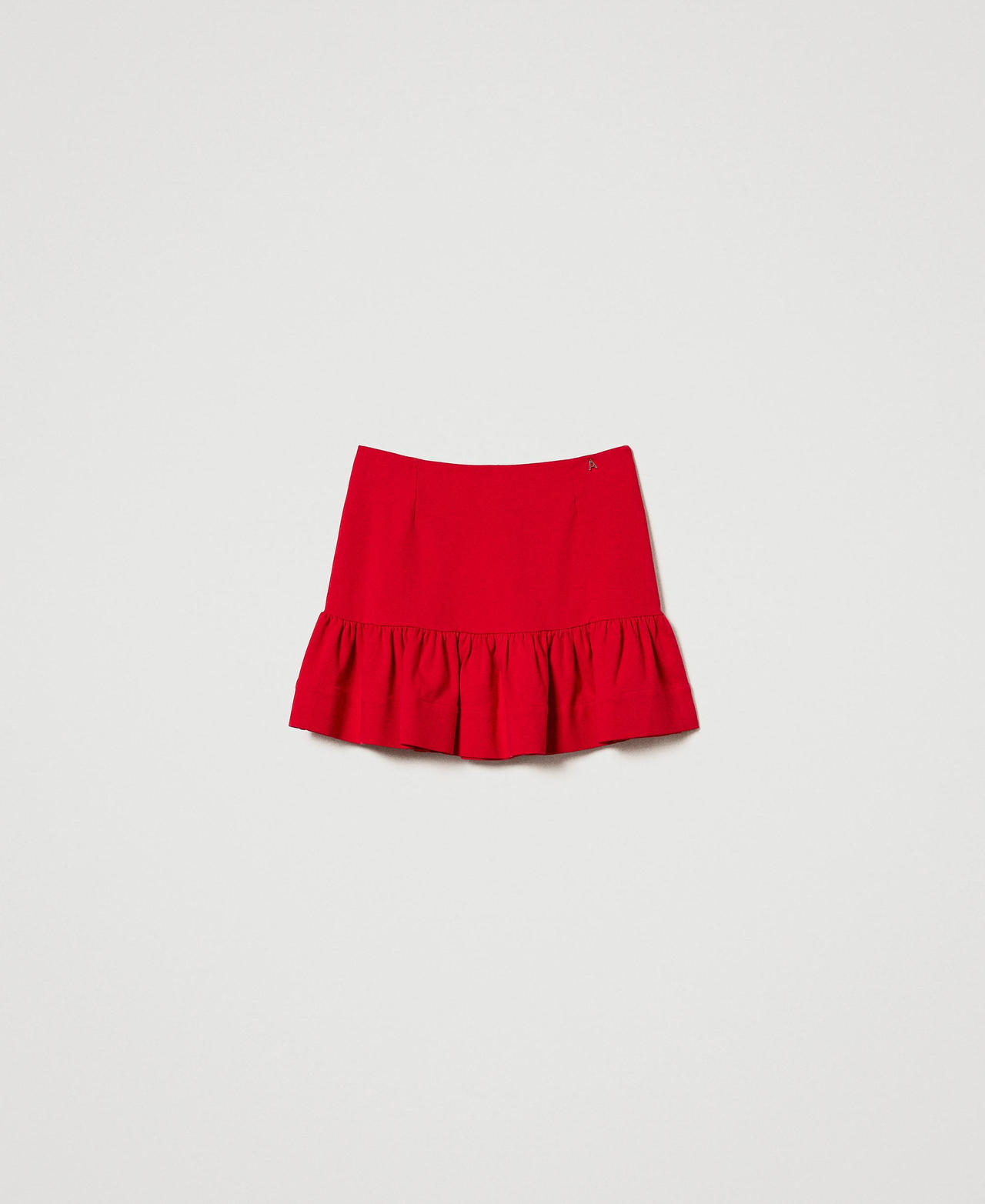 Miniskirt with flounce Fiery Red Woman 242AP2262_11720_0S