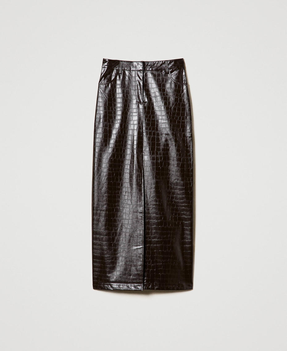 Maxirock mit Animalprint &bdquo;Mol&eacute;&ldquo;-Braun Frau 242AP2272_11723_S0