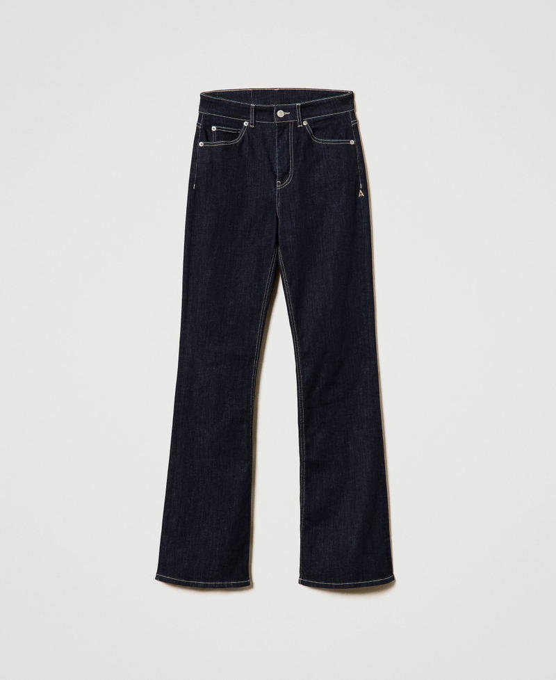 Five-pocket flared jeans Rinsed Denim Woman 242AP2340_06295_S0