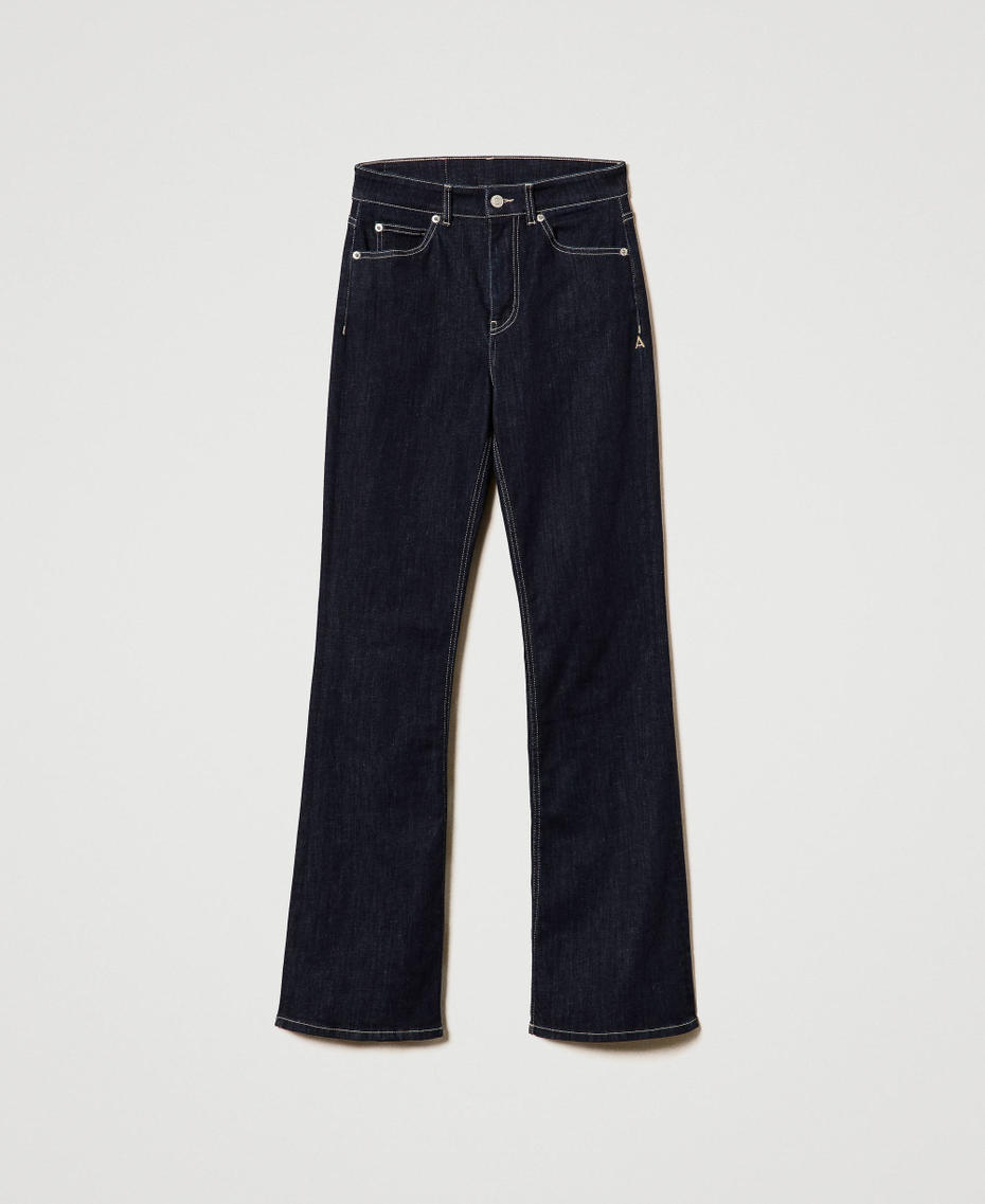 Five-pocket flared jeans Rinsed Denim Woman 242AP2340_06295_S0