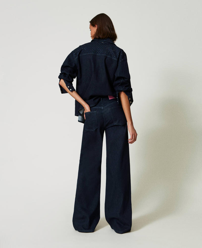 Jeans twin set con strass outlet