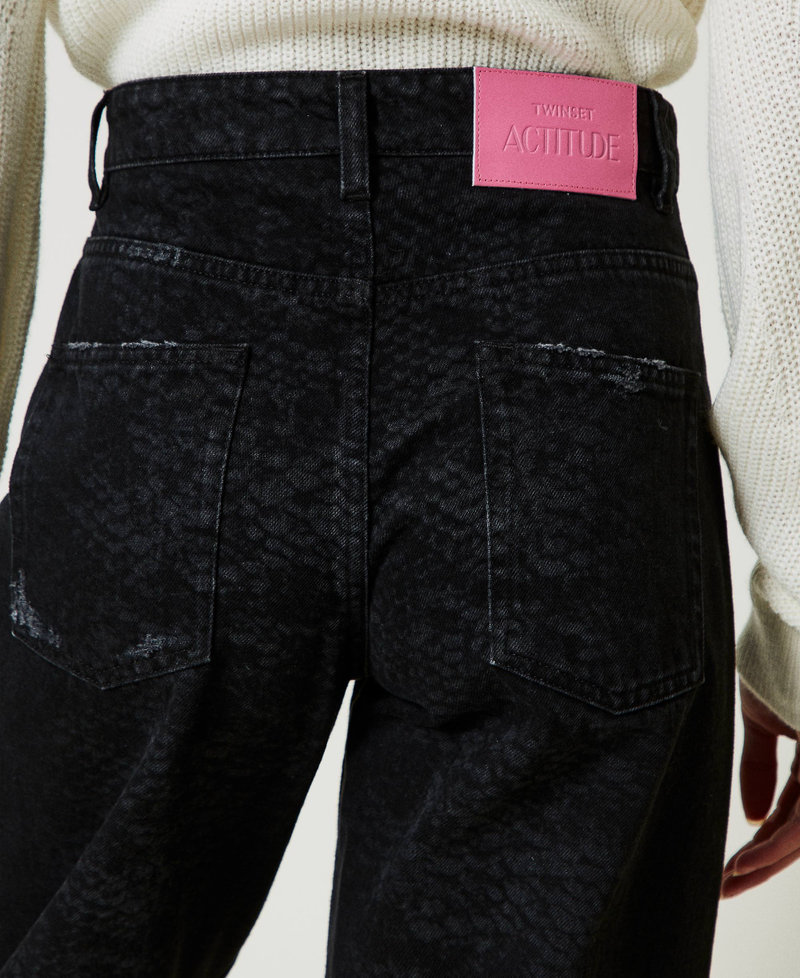 jeans slim kaki et doré motifs serpent met t25 neuf : Achat occasion | Pantalons skinny (femme
