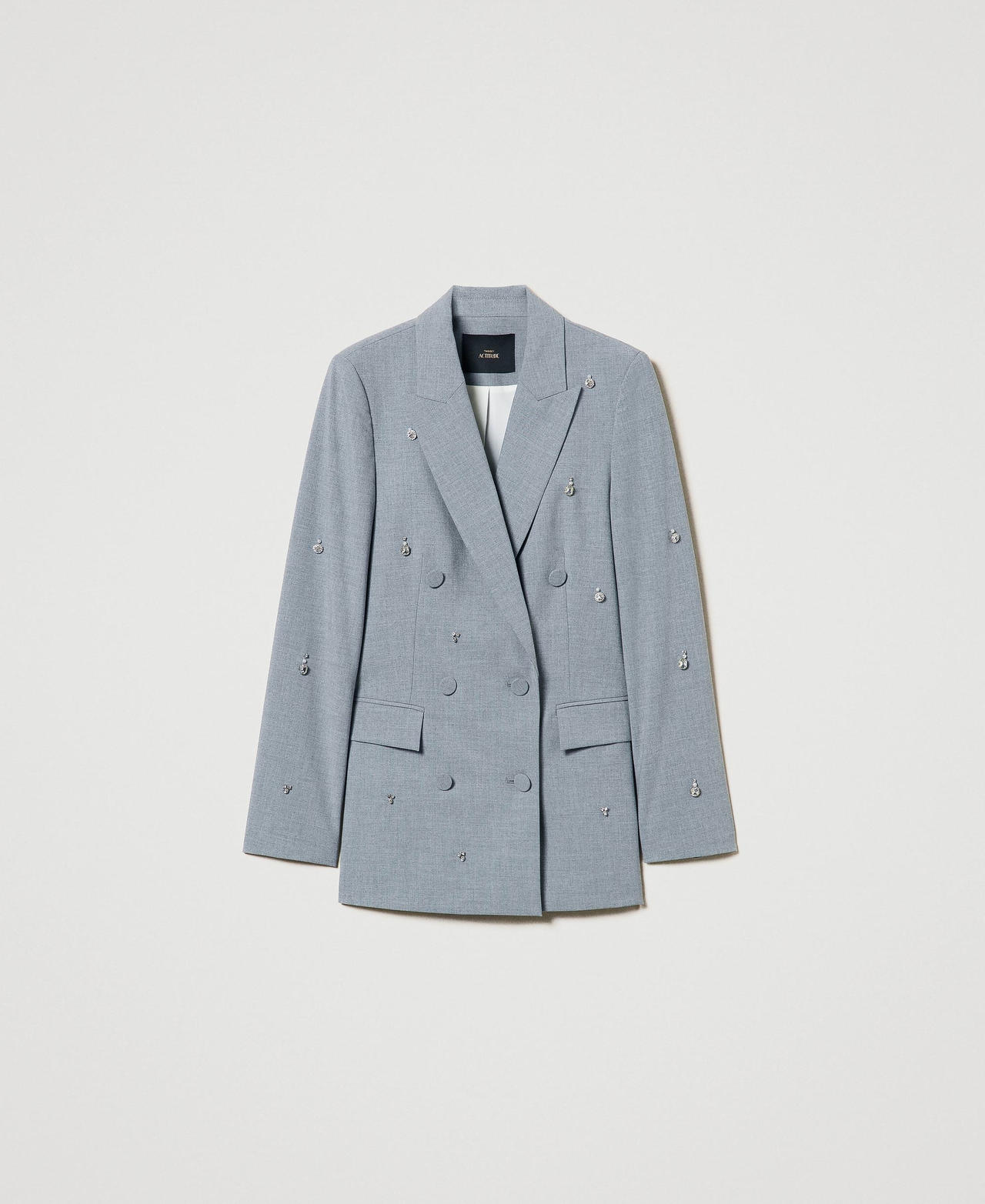 Scee by twin set Giacca blazer con ricami a mano