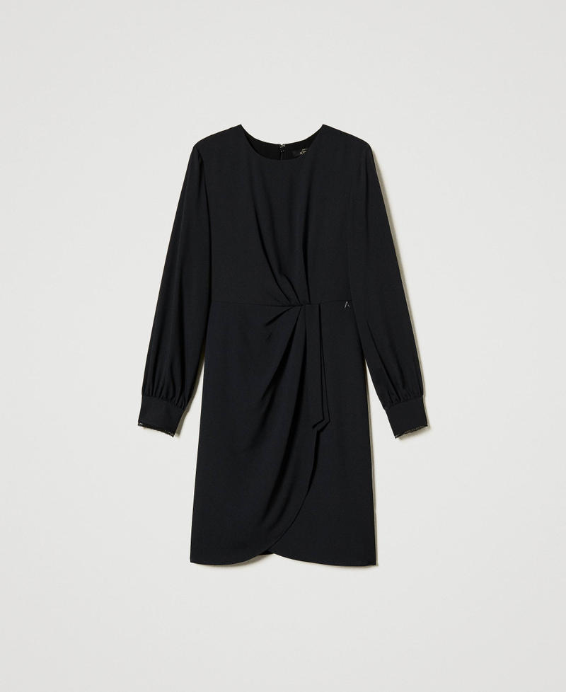 Robe courte en cr&ecirc;pe de Chine recycl&eacute;
