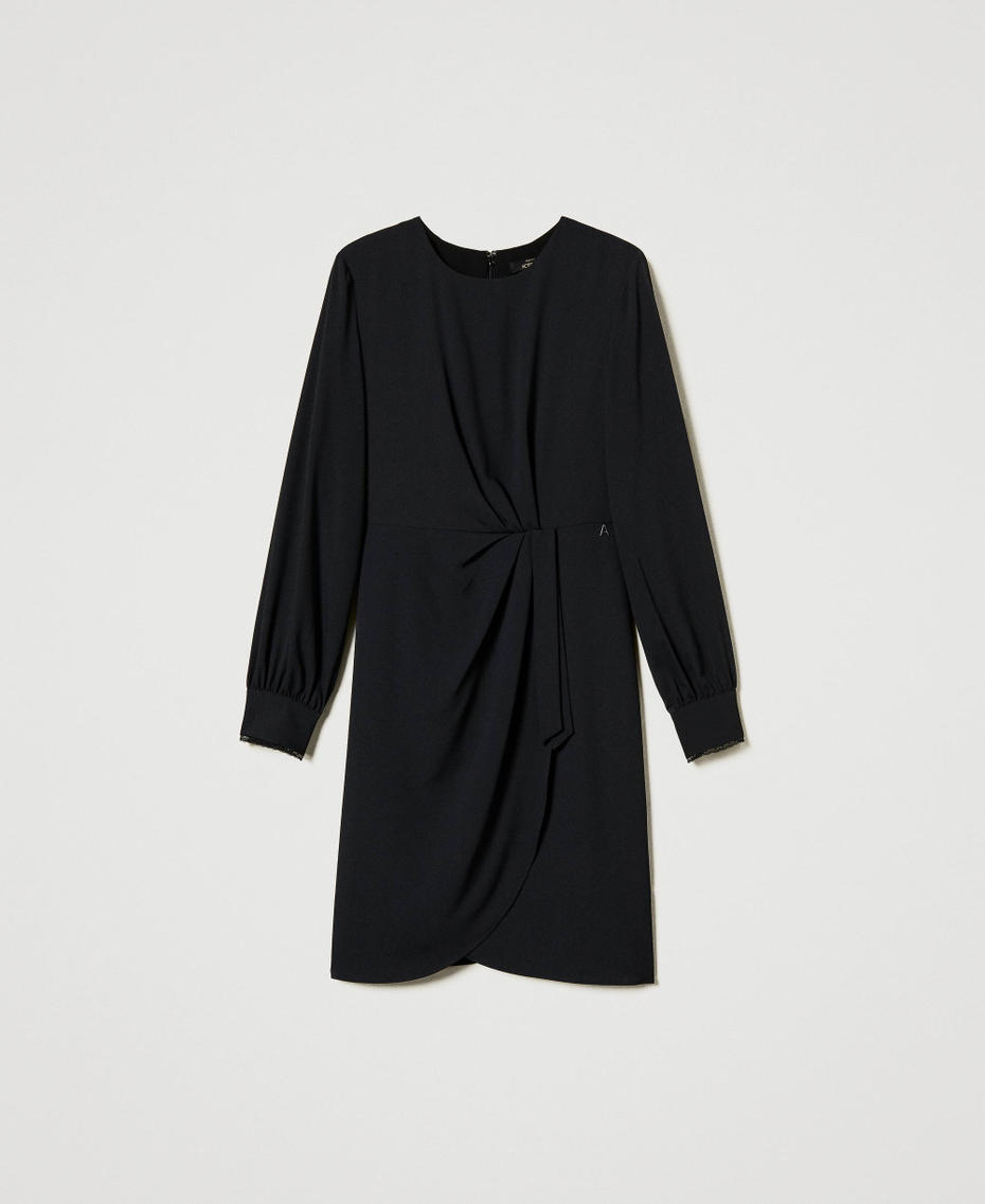Robe courte en cr&ecirc;pe de Chine recycl&eacute;
