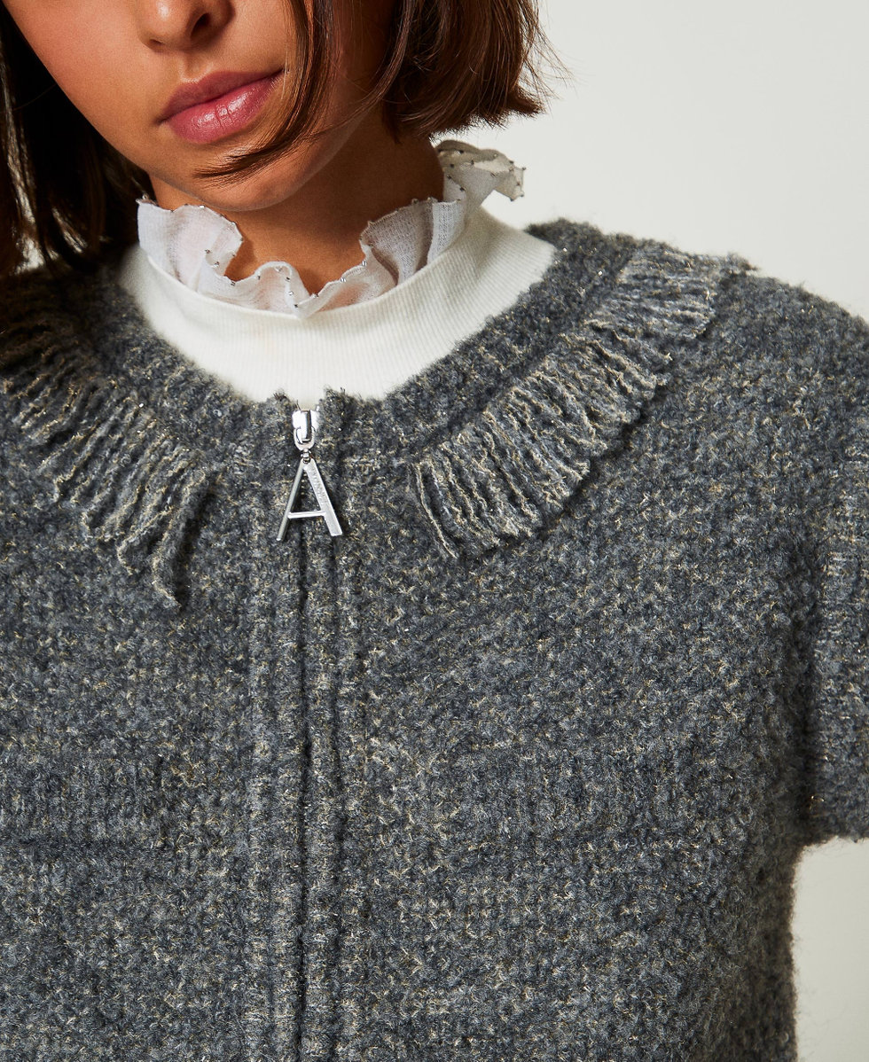Gilet in maglia boucl&eacute; riciclata