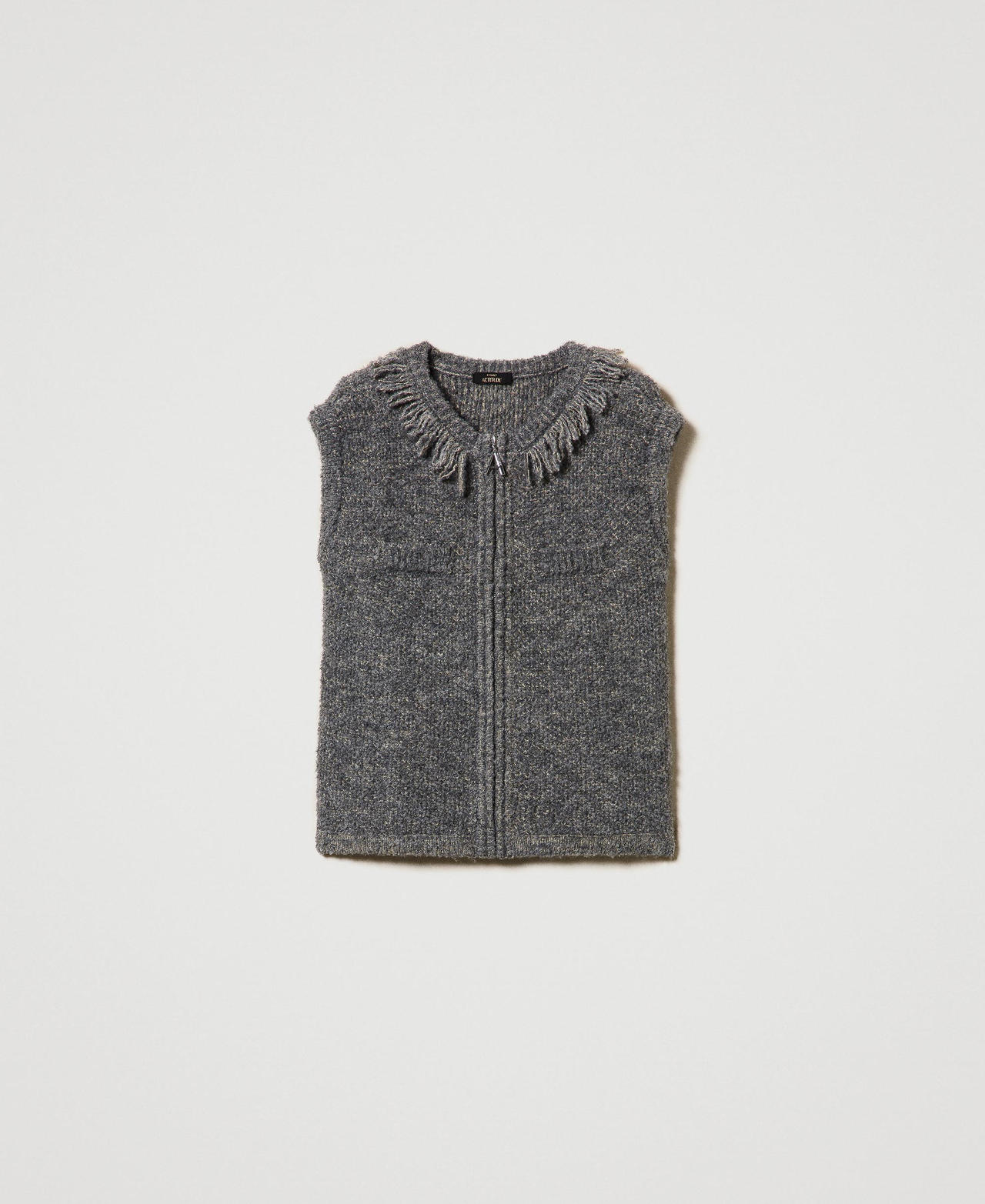 Scee by twin set Gilet in maglia bouclé riciclata