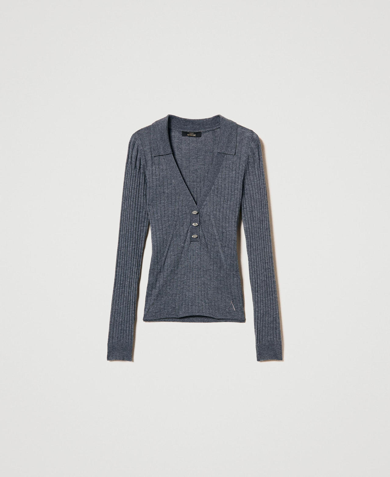 Scee by twin set Maglia a coste con ricamo