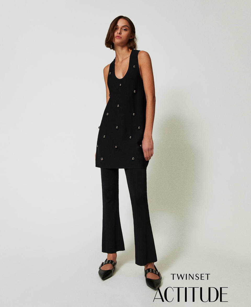 Twin Set Pantaloni flare in maglia