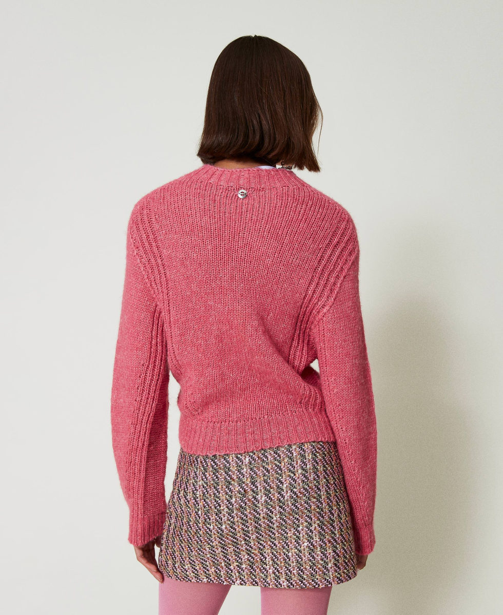 Seamless wool blend turtleneck jumper