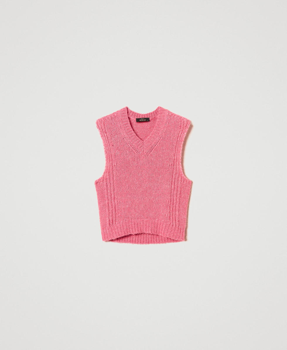 Sleeveless jumper for women clearance