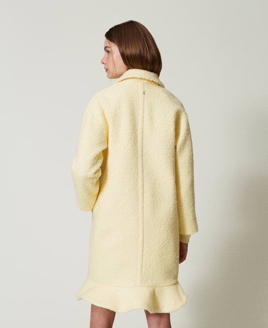 Cappotto in panno arricciato French Vanilla Donna 242AT2070_11959_03