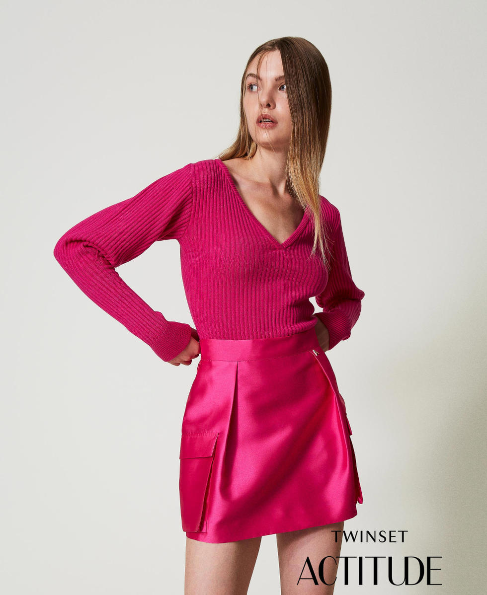 Minigonna in twill mikado