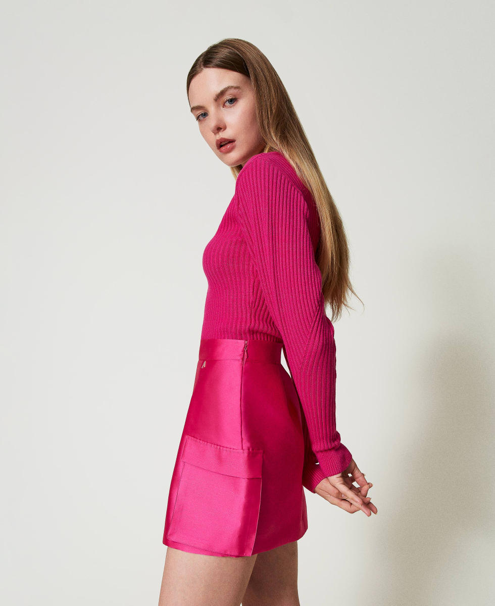 Minigonna in twill mikado