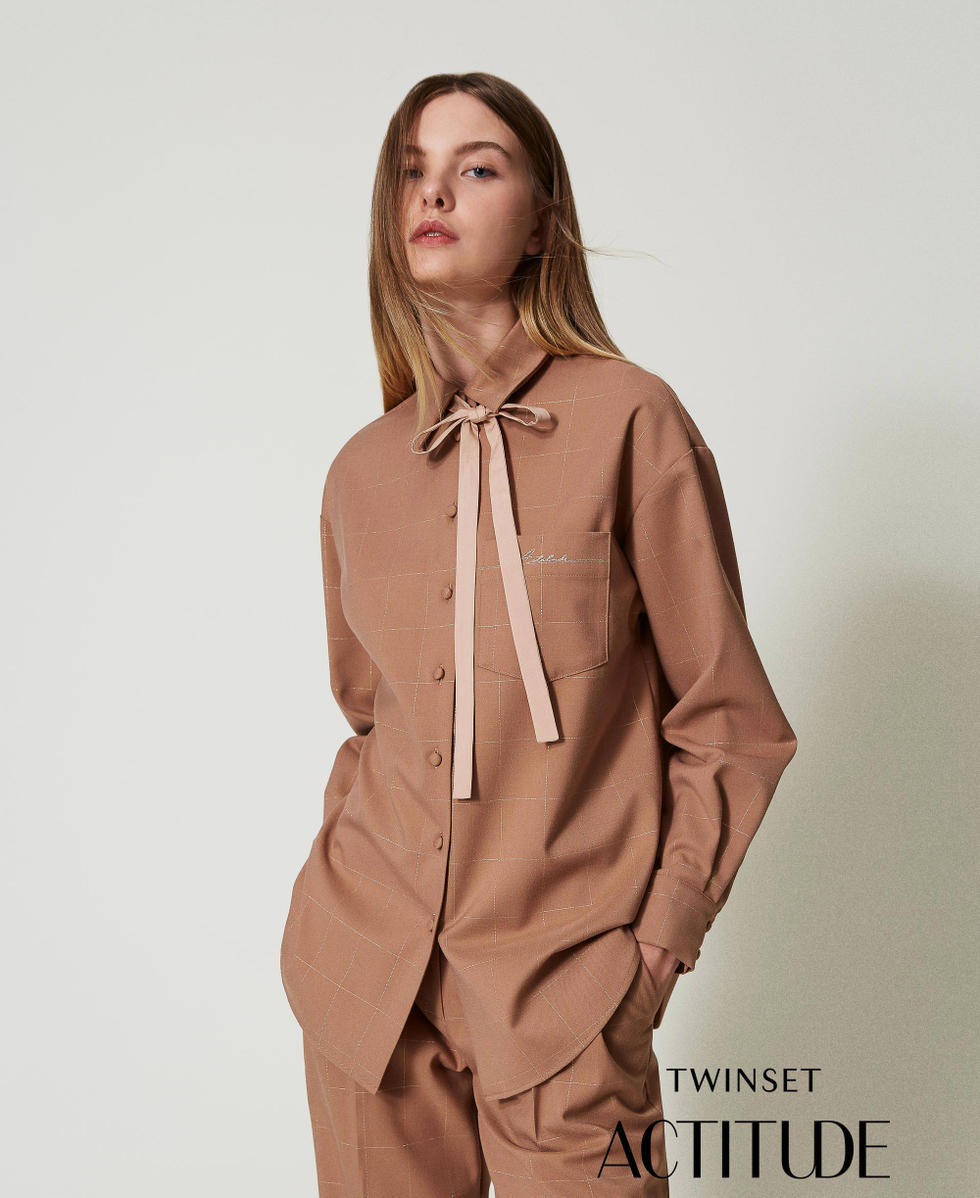 Chemise a carreaux marron femme deals