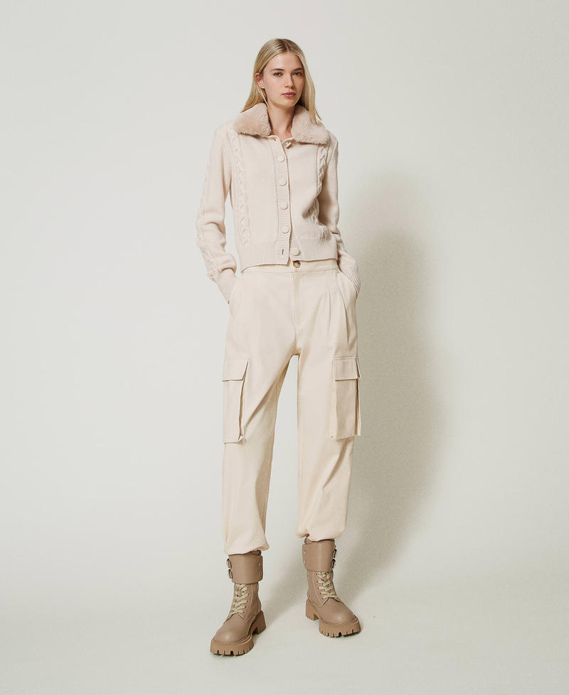 Cargo trousers with asymmetric pockets Pink Cloud Pink Woman 242AT2202_00231_02