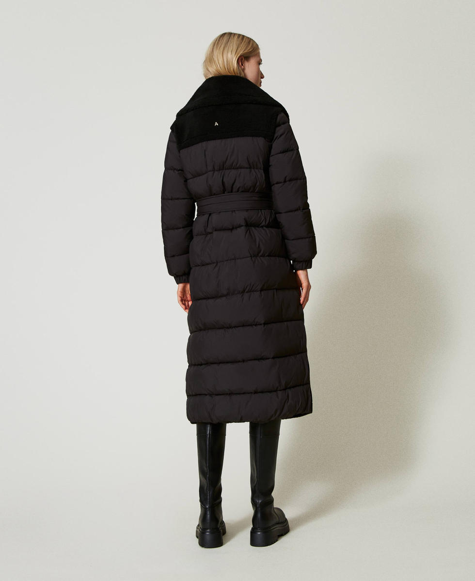 Womens padded faux fur coat store