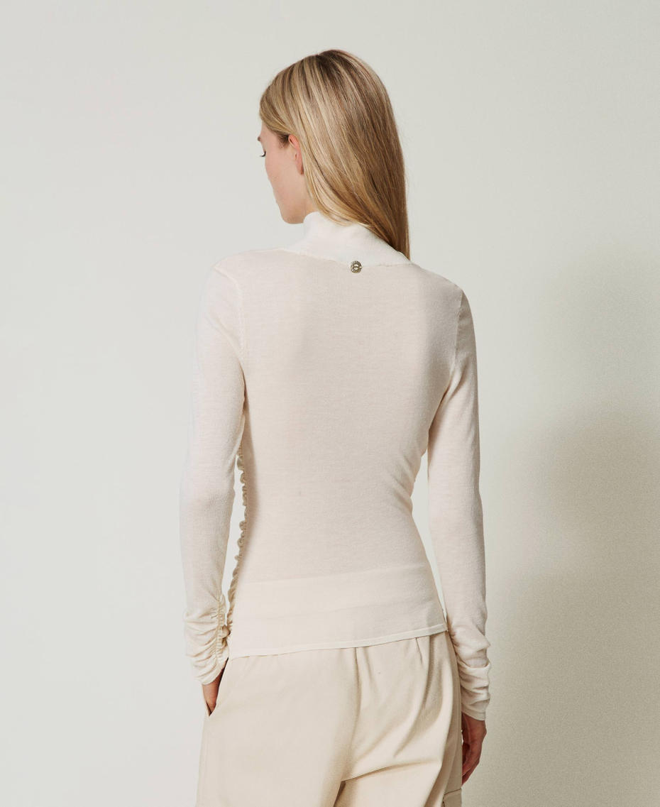 Gathered turtleneck jumper Off White Woman 242AT3051_00526_04