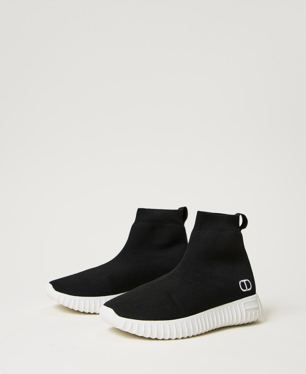 Fessura trainers with Oval T Girl Black TWINSET Milano