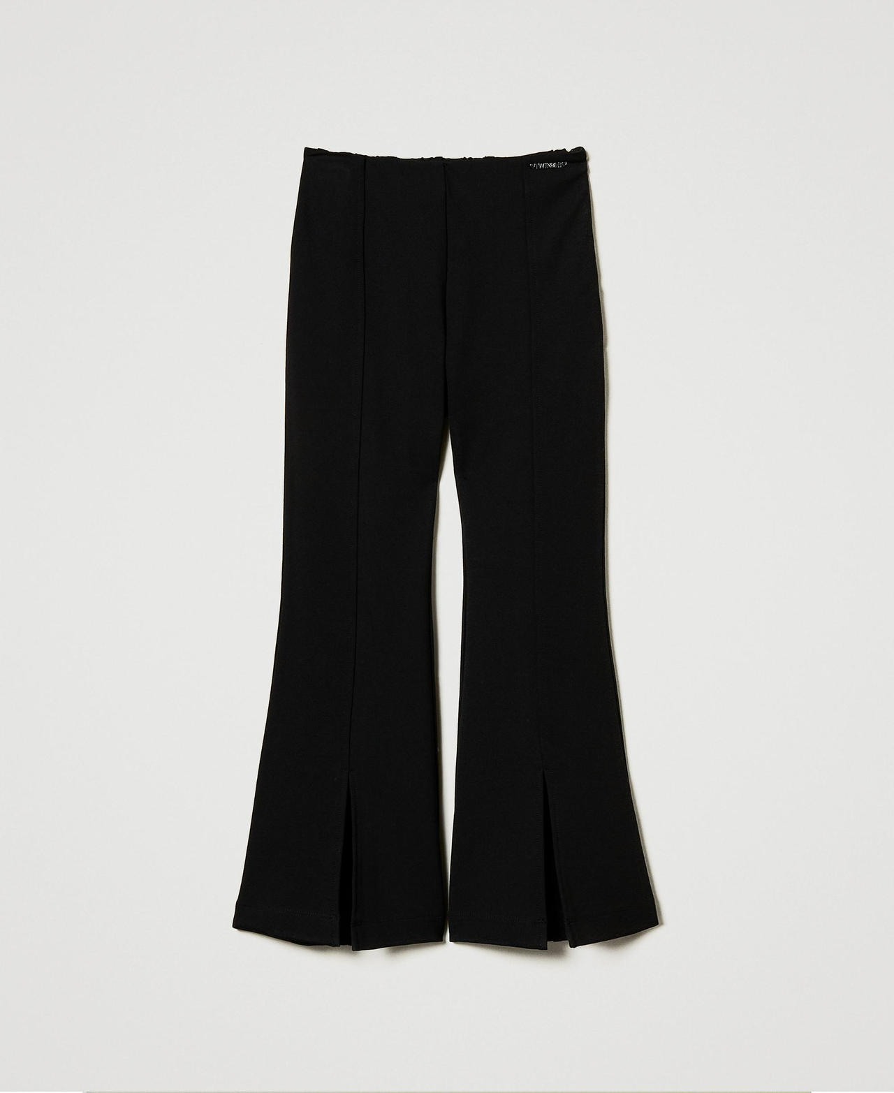 Flared trousers with slit Black Girl 242GJ2045_00006_0S