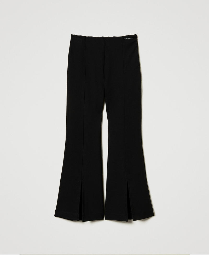 Flared trousers with slit Black Girl 242GJ2045_00006_S0