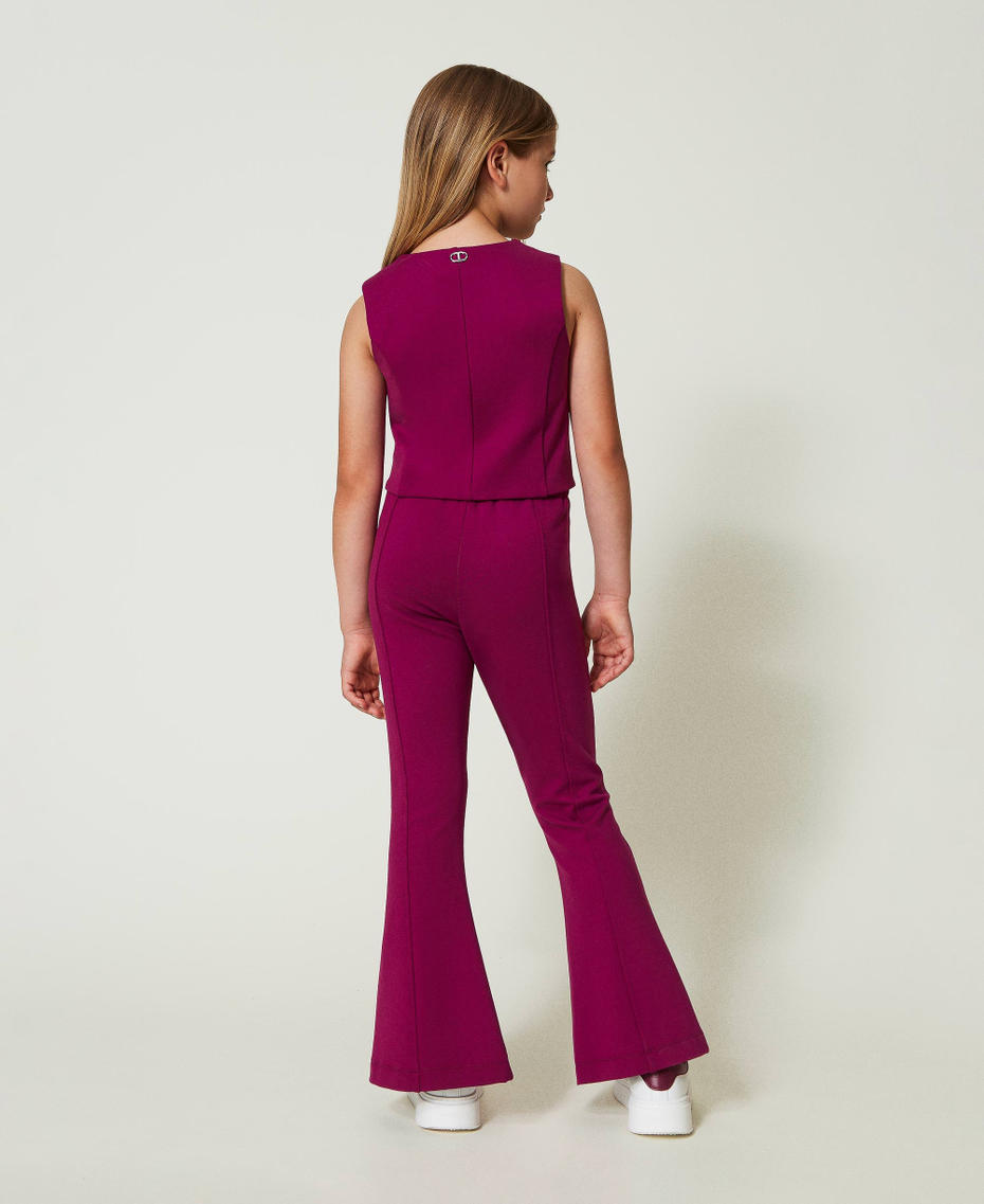 Flared trousers with slit Magenta Purple Girl 242GJ2045_11736_04