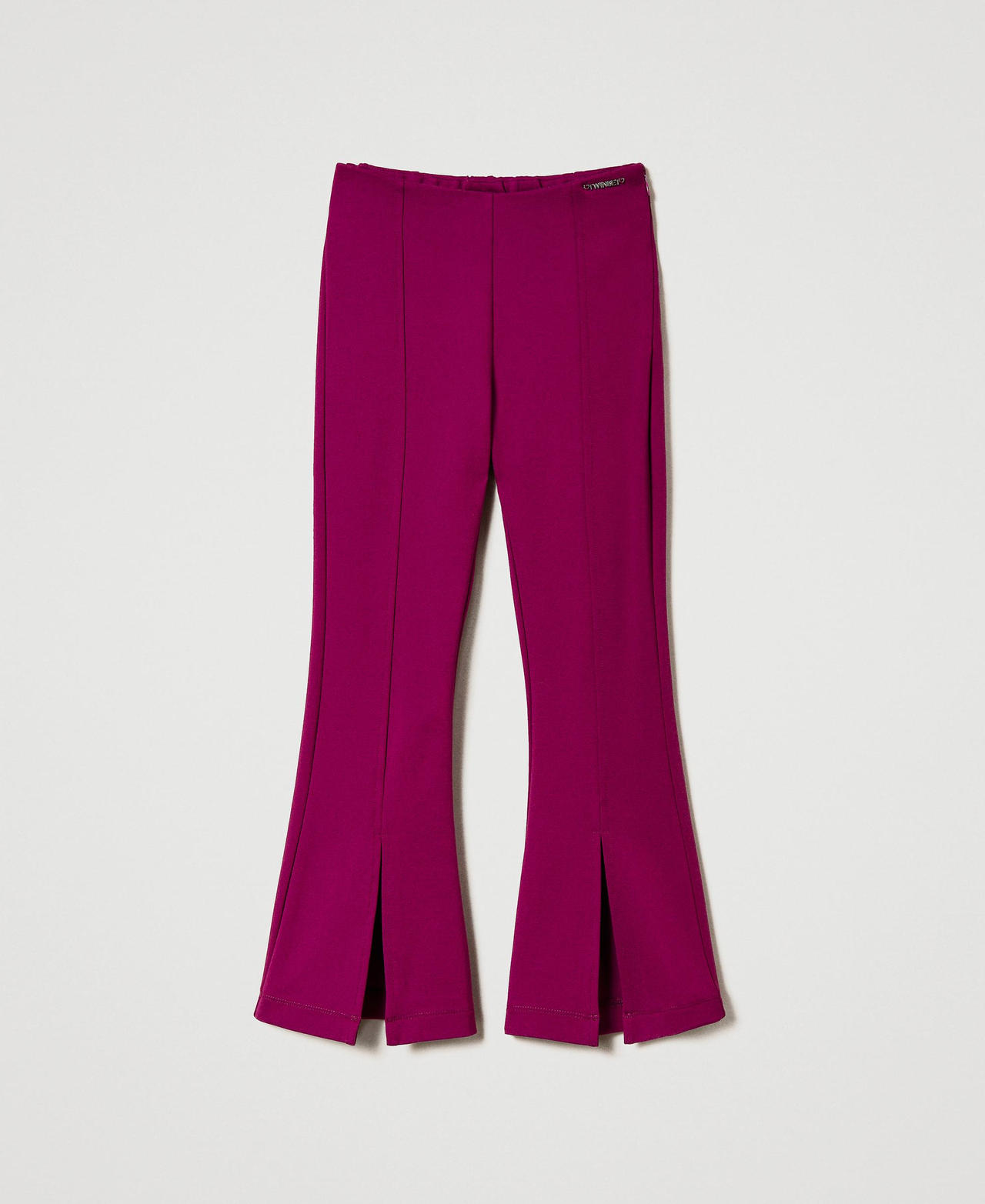 Flared trousers with slit Magenta Purple Girl 242GJ2045_11736_0S