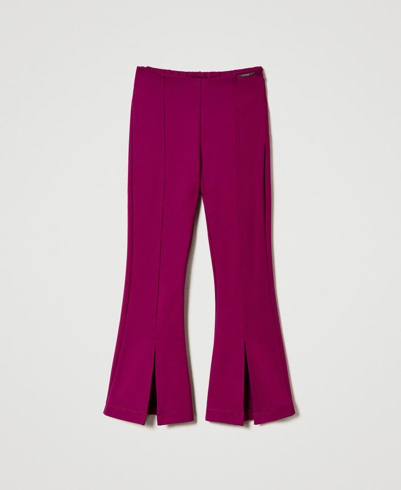 Flared trousers with slit Magenta Purple Girl 242GJ2045_11736_0S