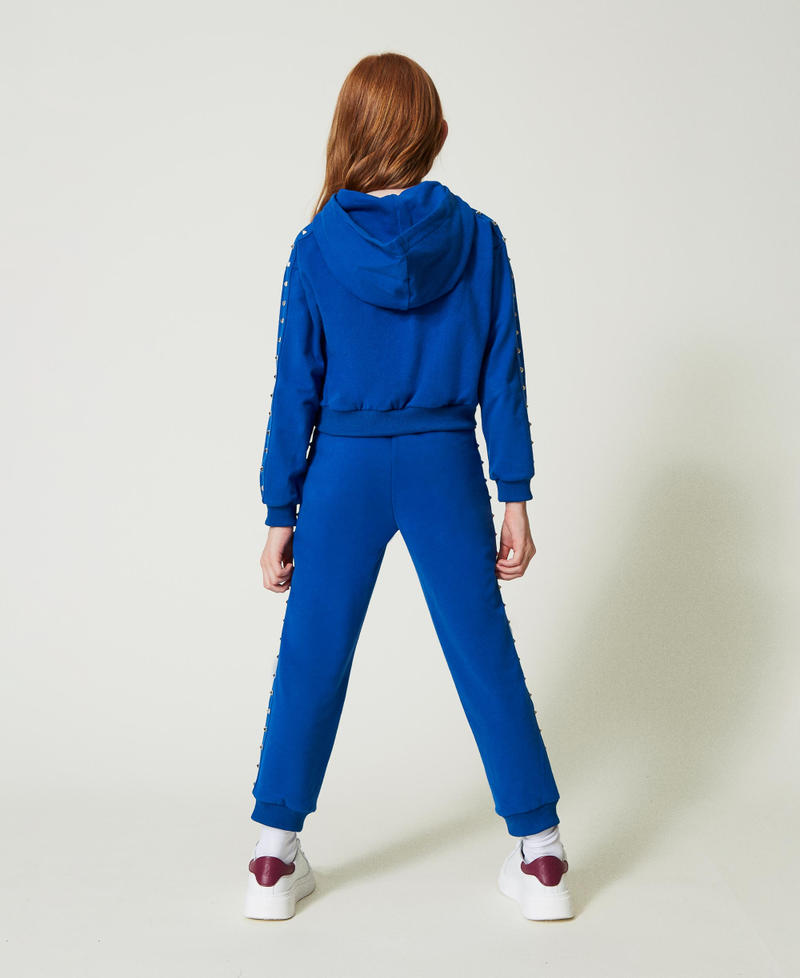 Hoodie and joggers "Surf” Blue Girl 242GJ2080_05865_03